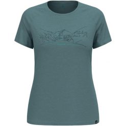 Koszulka z krótkim rękawem damska ODLO Ascent PW 130 Run. Bike. Hike. Niebieskie bluzki damskie ODLO, xl, bez wzorów, sportowe, bez kołnierzyka, bez ramiączek. Za 379.99 zł.