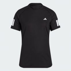 Koszulka Club 3-Stripes Tennis CLIMACOOL. Czarne bluzki damskie Adidas, xl, bez wzorów, sportowe, bez kołnierzyka, bez ramiączek. Za 179.00 zł.