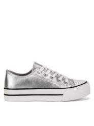 DeeZee Trampki CSS20531-02 Srebrny. Szare trampki dziewczęce DeeZee, bez wzorów, z tworzywa sztucznego, bez zapięcia. Za 89.99 zł.