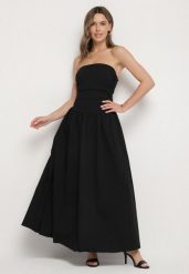 Czarna Sukienka z Bawełny Typu Bodycon Filarose. Czarne sukienki damskie Born2be, bez wzorów, z bawełny, eleganckie, bez ramiączek. W wyprzedaży za 152.99 zł.