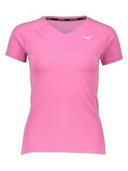 Mizuno Koszulka funkcyjna "Alpha Sun Protect" w kolorze różowym rozmiar: M. Różowe koszulki damskie Mizuno, m, bez wzorów, bez kołnierzyka, bez ramiączek. Za 101.23 zł.