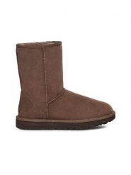 UGG Skórzane botki "Classic Short II" w kolorze brązowym rozmiar: 38. Brązowe botki damskie Ugg, z wełny, bez obcasa, bez zapięcia. Za 704.47 zł.