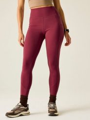 Dare 2b Legginsy sportowe "Power" w kolorze jagodowym rozmiar: 34. Czerwone legginsy damskie Dare 2b, bez wzorów, z materiału. Za 100.75 zł.