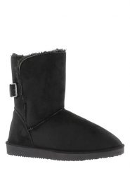 ISLAND BOOT Kozaki zimowe "Boulder" w kolorze czarnym rozmiar: 39. Czarne kozaki damskie Island Boot, na zimę, z materiału, bez obcasa, bez zapięcia. Za 141.19 zł.