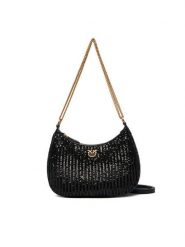 PINKO Torebka Half Moon Mini AI 25-26 PLTT 105916 A2WC Czarny. Czarne torebki klasyczne damskie Pinko, z materiału, bez dodatków. Za 1,649.00 zł.