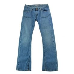 Second life - Levi Strauss damskie dżinsy 542 Low Flare - Jak nowy. Niebieskie jeansy damskie Levi's, z obniżonym stanem. Za 127.76 zł.