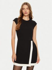 Imperial Sukienka koktajlowa AFAKIMZ Czarny Regular Fit. Czarne sukienki damskie Imperial, bez wzorów, z syntetyku, wizytowe, bez ramiączek. Za 169.99 zł.