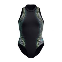Damski kostium kąpielowy 1-częściowy Speedo Eco+ Placem Hydrasuit. Czarne stroje jednoczęściowe Speedo, bez wzorów. Za 483.53 zł.