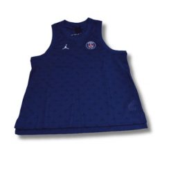 Koszulka Air Jordan x Paris Saint Germain Mesh Jersey. Niebieskie koszulki damskie Jordan, bez wzorów, z jersey, bez kołnierzyka, bez ramiączek. Za 234.00 zł.
