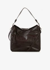 Torba shopperka z kieszonką zewnętrzną. Brązowe shopper bag bonprix, bez wzorów, duże, bez dodatków. Za 127.99 zł.
