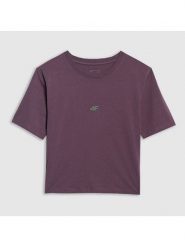 4F Koszulka w kolorze fioletowym rozmiar: M. Różowe bluzki damskie 4F, m, bez wzorów, bez kołnierzyka, bez ramiączek. Za 47.94 zł.