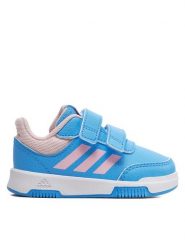 Adidas Sneakersy Tensaur Hook and Loop IG8802 Niebieski. Niebieskie trampki dziewczęce Adidas, bez wzorów, ze skóry, bez zapięcia. Za 99.99 zł.
