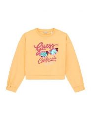 Guess Bluza J6GQ00 KA6R4 Żółty Relaxed Fit. Żółte bluzy dziewczęce Guess, z aplikacjami, z bawełny, bez ramiączek, bez kaptura. Za 209.99 zł.