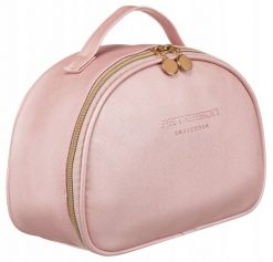 Kosmetyczka damska Peterson PTN KOS-DA-4 różowa. Czerwone kosmetyczki damskie Peterson, bez wzorów, ze skóry ekologicznej. Za 39.99 zł.