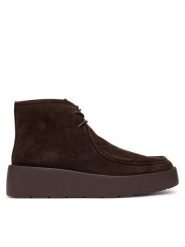 Calvin Klein Trzewiki Flatf Lace Up Apr Cut Boot HW0HW03273 Brązowy ciemny. Brązowe botki damskie Calvin Klein, ze skóry, bez obcasa, na płaskiej podeszwie, bez zapięcia. Za 699.99 zł.