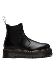 Dr. Martens Skórzane sztyblety w kolorze czarnym rozmiar: 46. Czarne botki damskie Dr Martens, sportowe, bez obcasa, bez zapięcia. Za 900.49 zł.