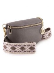 Lia Biassoni Skórzana saszetka "Irpino" w kolorze szarym - 23 x 12 x 2 cm rozmiar: onesize. Szare nerki i saszetki damskie Lia Biassoni, bez wzorów, z materiału. Za 209.82 zł.