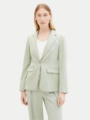 Tom Tailor Marynarka 1040327 Zielony Regular Fit. Zielone marynarki i żakiety damskie Tom Tailor, bez wzorów, z syntetyku. Za 339.99 zł.