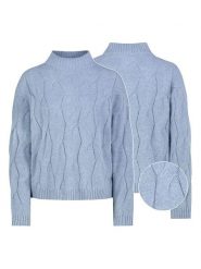 Eight2Nine Sweter w kolorze błękitnym rozmiar: L. Niebieskie swetry klasyczne damskie Eight2Nine, l, ze splotem, bez kołnierzyka. Za 149.95 zł.