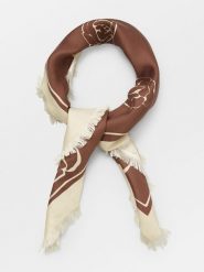 Becksöndergaard Jedwabna chusta "Rosedrop" w kolorze kremowo-brązowym - 65 x 65 cm rozmiar: onesize. Brązowe chusty damskie Becksöndergaard, bez wzorów, z jedwabiu. Za 126.75 zł.