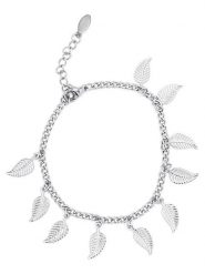 MOODE Bransoletka "Laila" z elementami ozdobnymi rozmiar: onesize. Szare bransoletki damskie MOODE, ze stali. Za 39.99 zł.