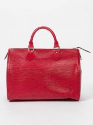 Louis Vuitton Skórzana torebka "Speedy 30" w kolorze czerwonym - 32 x 22 x 18 cm rozmiar: onesize. Czerwone torebki klasyczne damskie Louis Vuitton, z materiału, bez dodatków. Za 4,045.99 zł.