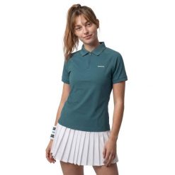 Damska techniczna tenisowa koszulka polo Siroko Player-W Green. Zielone bluzki damskie SIROKO, l, bez wzorów, z tkaniny, sportowe, bez kołnierzyka, bez ramiączek. Za 127.00 zł.