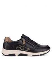 Remonte Sneakersy D1S01-03 Czarny. Czarne obuwie sportowe damskie Remonte, ze skóry, bez zapięcia. Za 389.99 zł.