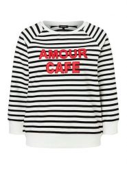 More & More Bluza w kolorze granatowo-białym rozmiar: 38. Białe bluzy damskie More & More, z aplikacjami, bez kaptura. Za 118.01 zł.