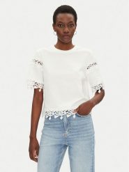 Morgan T-Shirt 251-DFUTUR M Biały Regular Fit. Białe t-shirty damskie Morgan, m, bez wzorów, z bawełny, bez kołnierzyka. Za 129.99 zł.