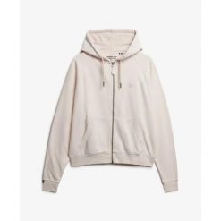 Damska bluza z kapturem zapinana na zamek Superdry Studios Relaxed. Czerwone bluzy damskie Superdry, bez wzorów, z kapturem. Za 348.85 zł.