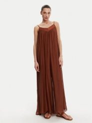 ViCOLO Kombinezon TD0588 Brązowy Relaxed Fit. Brązowe sukienki damskie ViCOLO, bez wzorów, z wiskozy, bez ramiączek. Za 309.99 zł.