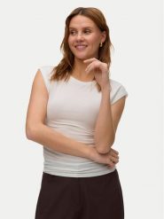 Vero Moda T-Shirt Avasarah 10342876 Biały Slim Fit. Białe t-shirty damskie Vero Moda, xl, bez wzorów, z lyocellu, bez kołnierzyka. Za 89.99 zł.