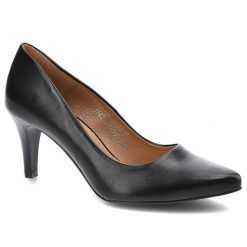Czarne Czółenka Clasicco Damskie Eleganckie Buty. Czarne czółenka damskie Clasicco, bez wzorów, ze skóry, bez obcasa, na obcasie. Za 314.99 zł.
