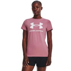 Koszulka damska z krótkimi rękawami UA Rival Logo Under Armour 1356305. Czerwone koszulki damskie Under Armour, bez wzorów, bez kołnierzyka, bez ramiączek. Za 99.99 zł.