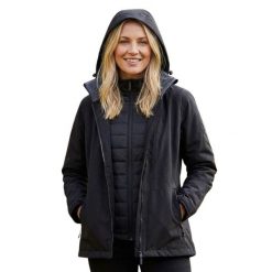 Kurtka turystyczna damska Regatta Shirgley Ash 3w1 z membraną 10K. Czarne kurtki damskie Regatta, bez wzorów, z poliesteru, bez kaptura. W wyprzedaży za 361.00 zł.