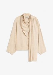 Cienki sweter z miękkiej mieszanki wiskozy. Brązowe swetry klasyczne damskie bonprix, z wiskozy, bez kołnierzyka. Za 144.99 zł.