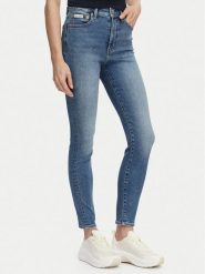 Calvin Klein Jeans Jeansy Vintage Avenue LV047D756G Niebieski Skin Fit. Niebieskie jeansy damskie Calvin Klein Jeans, bez wzorów, z bawełny. Za 409.99 zł.