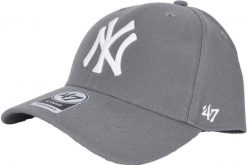 Czapka z daszkiem dla dorosłych New York Yankees MVP Cap. Szare czapki z daszkiem damskie 47 Brand, bez wzorów, z materiału. Za 179.50 zł.