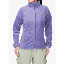 Bluza polarowa damska Columbia Benton Springs FZ. Fioletowe bluzy damskie Columbia, bez wzorów, z polaru, bez kaptura. Za 208.99 zł.