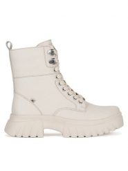 Rieker Revolution Lifestyle Trzewiki W1870-60 Beżowy. Brązowe botki damskie Rieker Revolution Lifestyle, ze skóry, bez obcasa, na płaskiej podeszwie, bez zapięcia. Za 399.00 zł.