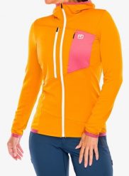 Bluza damska Ortovox Fleece Grid Hoody. Żółte bluzy damskie ORTOVOX, xs, bez wzorów, z elastanu. Za 747.99 zł.