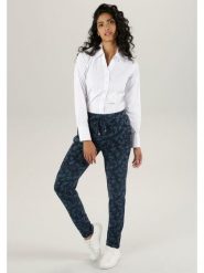 Aniston Spodnie w kolorze granatowym rozmiar: 42. Niebieskie spodnie materiałowe damskie Aniston, bez wzorów, z materiału. Za 95.99 zł.