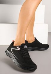 Czarno-Różowe Buty Sportowe Sneakersy z Siateczki Uloniria. Czarne obuwie sportowe casual damskie Born2be, z jeansu. Za 89.99 zł.