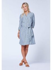 Polo Sylt Lniana sukienka w kolorze błękitnym rozmiar: 42. Niebieskie sukienki damskie Polo Sylt, bez wzorów, ze lnu, bez ramiączek. Za 168.46 zł.