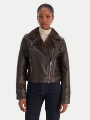 Vero Moda Kurtka z imitacji skóry Hailey 10250405 Brązowy Regular Fit. Brązowe kurtki damskie Vero Moda, xl, bez wzorów, ze skóry, bez kaptura. Za 329.99 zł.