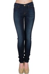 SPODNIE DAMSKIE LEE SCARLETT DARK FADE L526EWXB. Niebieskie rurki damskie Lee, bez wzorów, z jeansu. W wyprzedaży za 89.99 zł.