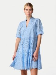 YAS Sukienka letnia Holi 26027163 Błękitny Relaxed Fit. Niebieskie sukienki damskie YAS, bez wzorów, z bawełny, bez ramiączek. Za 459.99 zł.
