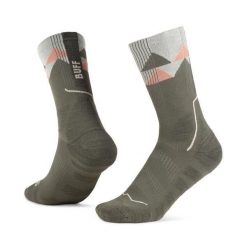 Skarpetki sportowe dla dorosłych Thermonet Crew Socks. Zielone skarpetki damskie Buff, bez wzorów, z elastanu. Za 129.99 zł.