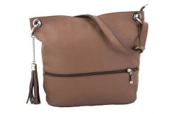 Shopperka skórzana BARBERINI'S c. beżowa 163-9. Brązowe shopper bag Barberinis, ze skóry, bez dodatków. Za 249.99 zł.